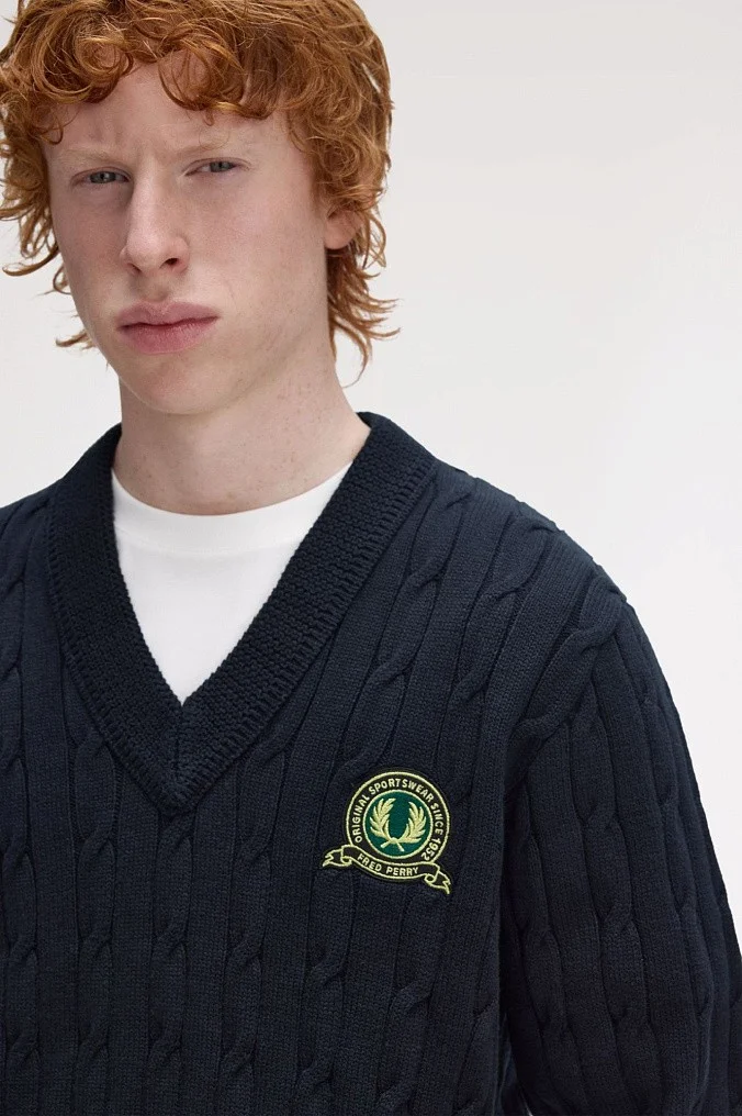 Свитер Fred Perry Tennis Badge Cable Knit Jumper