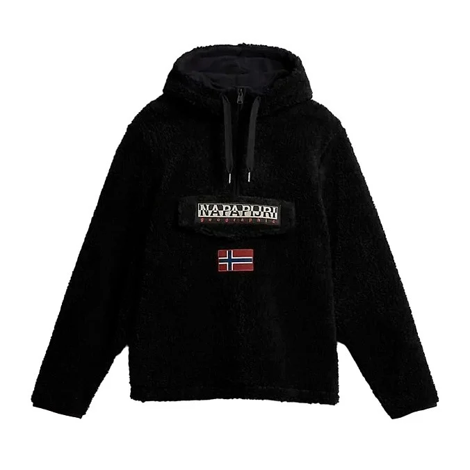 Толстовка Napapijri Burgee Fleece Hoodie Black