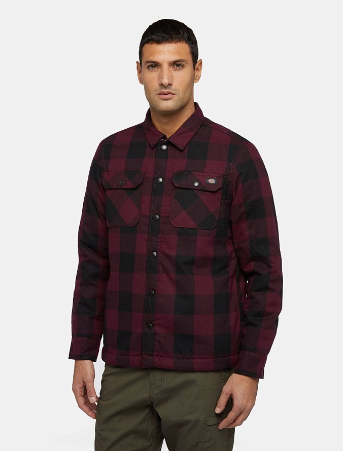 Куртка-рубашка Dickies Lined Sacramento Shirt Maroon