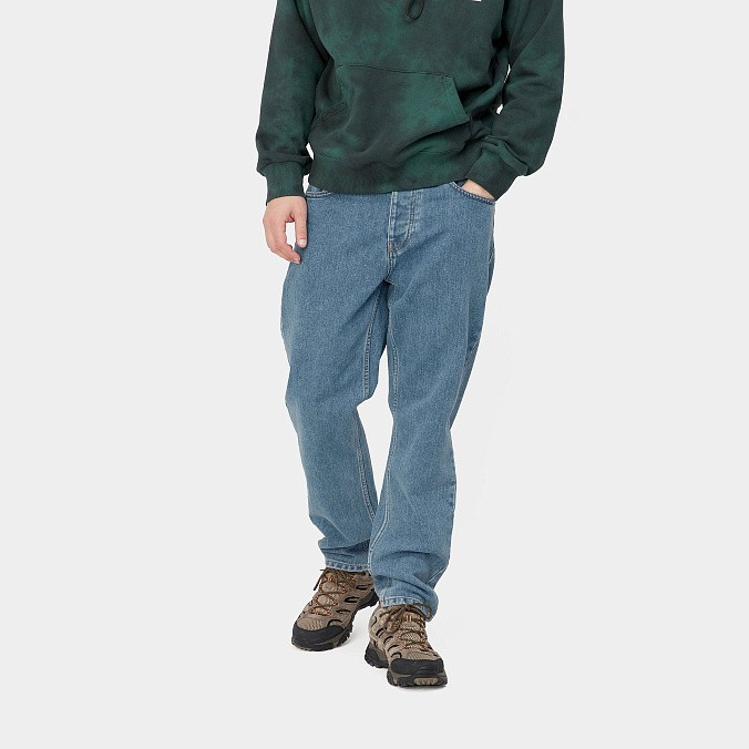 Мужские джинсы Carhartt WIP Newel Pant Blue (stone bleached)