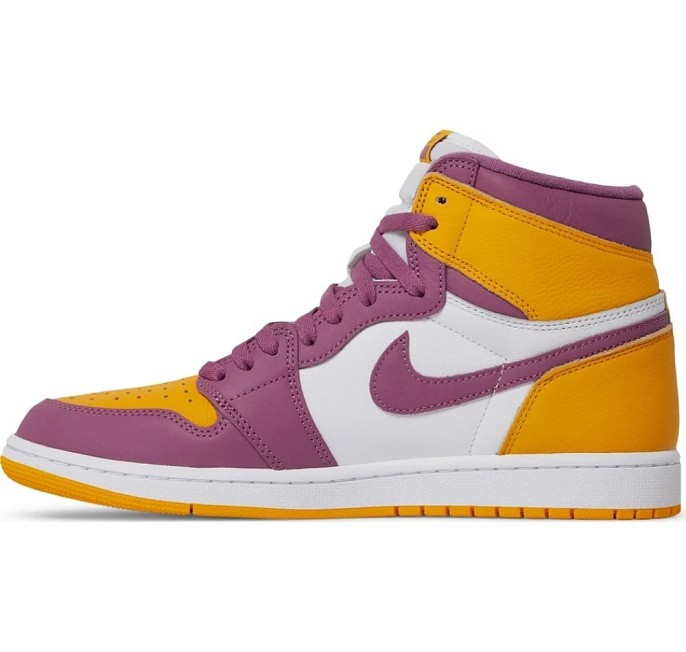 Кроссовки Jordan 1 Retro High OG University Gold/Light Bordeaux White