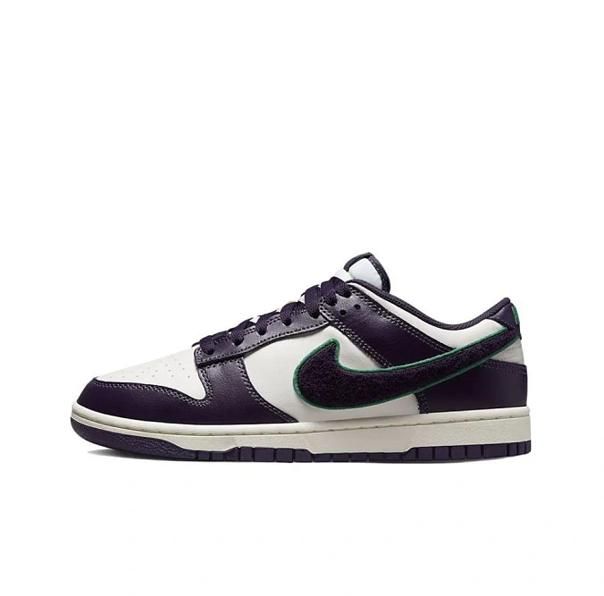 Кроссовки Nike Dunk Low Retro Chenille Swoosh Sail/Grand Purple/Neptune Green