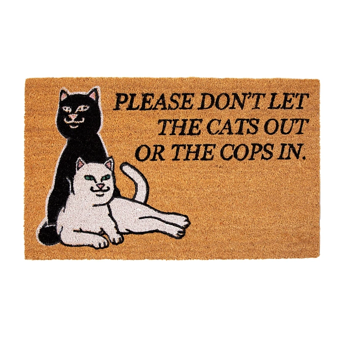 Коврик RIPNDIP Don't Let The Cops In Rug Brown