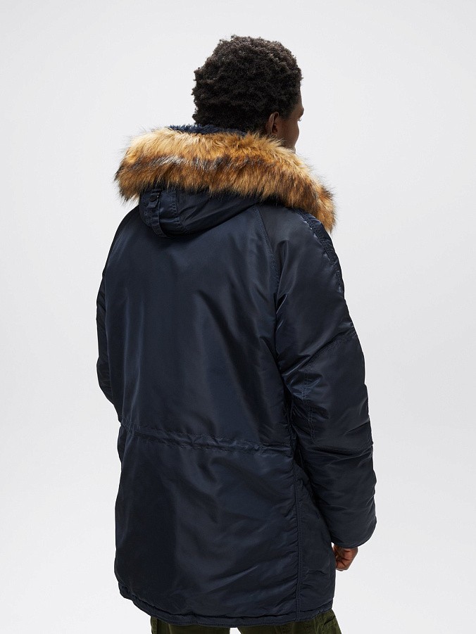 Мужская куртка парка Alpha Industries Slim Fit N-3B Parka Replica Blue / Orange