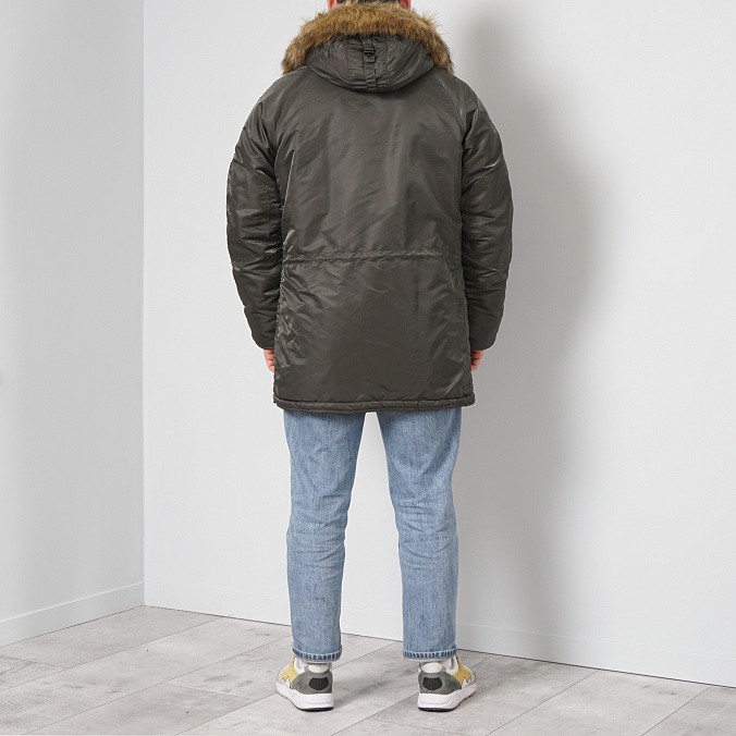 Мужская куртка парка Alpha Industries Slim Fit N-3B Parka Replica Gray / Orange